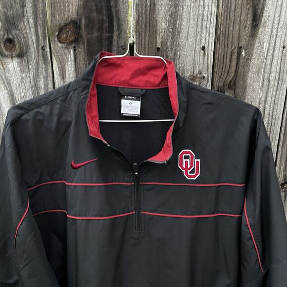 Nike OU Oklahoma Sooners Storm-Fit Windbreaker Full Zip Jacket Official Medium - Picture 3 of 16